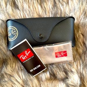 Black ray ban leather case